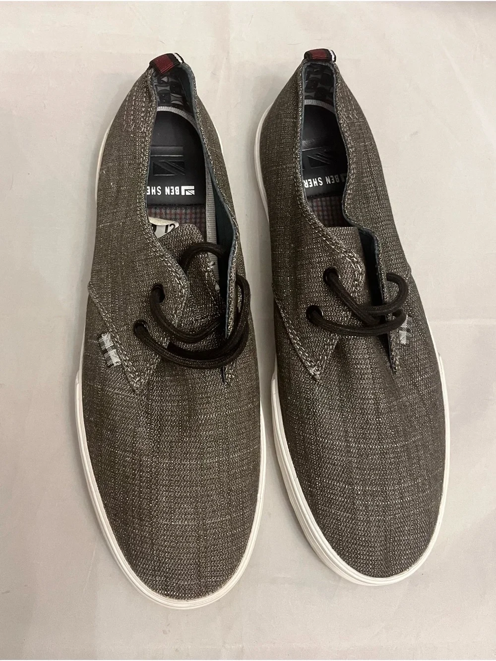 Ben Sherman Men's Casual Canvas Lace-Up Sneakers in Brown